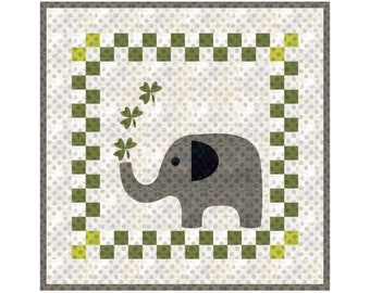 Quiltpatroon olifant baby, geschikt voor beginners (pdf-download)
