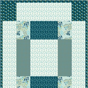 Easy Baby Quilt Pattern: Einfache große Blöcke, anfängerfreundlich, PDF Anleitung 38&quot;x50&quot; inches)