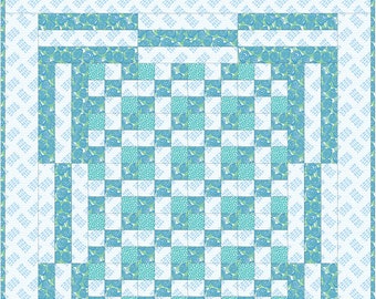 Baby Quilt Patterns PDF Jelly Roll Friendly " Breeze" 45" x 57" Abstract Garden Fabric/Christa Watson Pattern Designed by Donna Westerkamp
