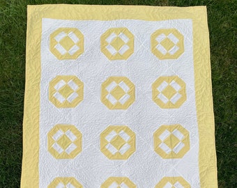 Handmade Baby Quilt gift for baby 46" x 49" all cotton materials.