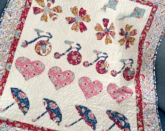 Babyquiltpatroon Lente-appliqué (pdf-download)