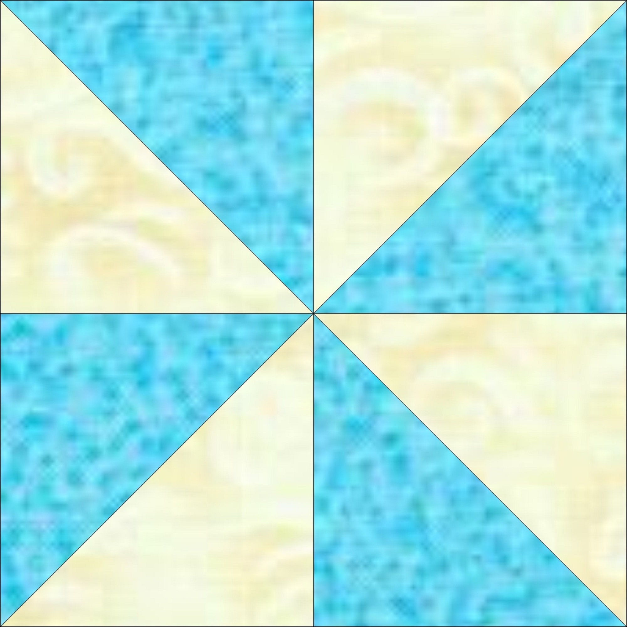 Quilt Block pdf Pattern for a 12 Pinwheel Directions Etsy