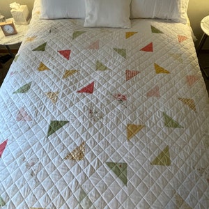 DIY Digital Download Gift, PDF Simple Triangle Baby Quilt, size 48 inch square, Modern baby room design image 7