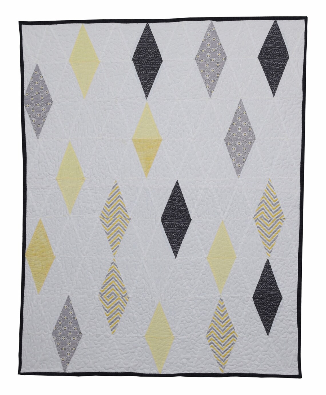 Modern Quilt Pattern random Diamond Quilt Size Etsy