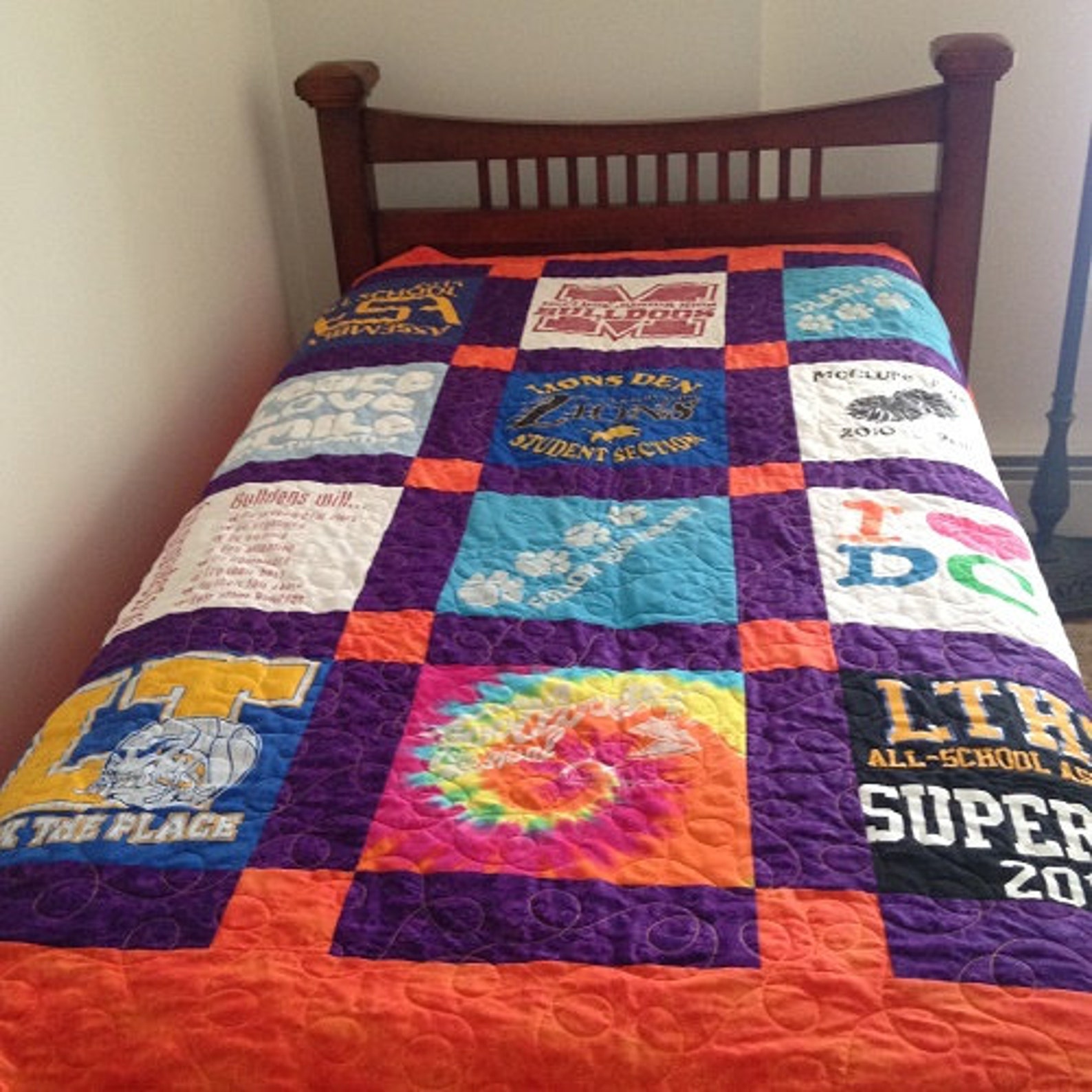 PDF Tshirt Quilt Pattern 12 Squares Make a Twin Size Quilt. Etsy