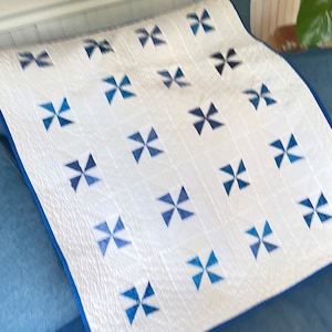 Nautical Pinwheel Baby Quilt Pattern: Crib Size (PDF Pattern)