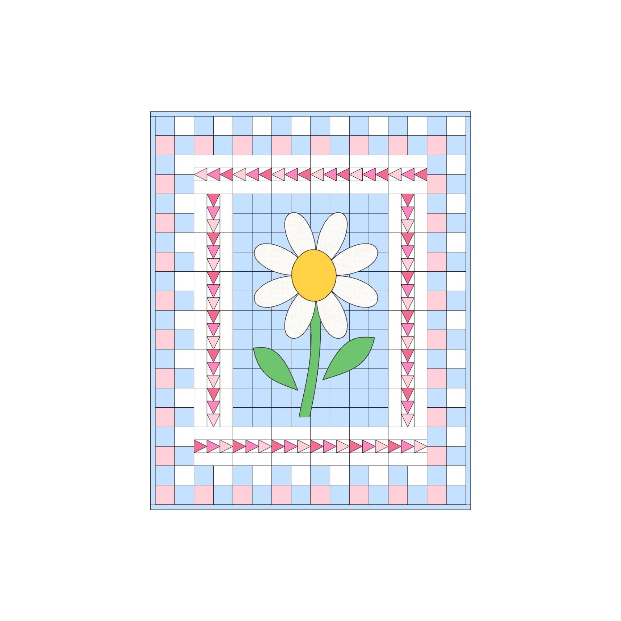 Courtepointe Pottery Barn Kids Alana, Motif Marguerites, Taille Full/Queen, Vert