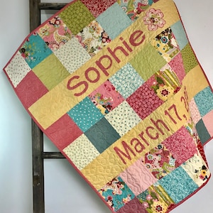 Personalized Baby Quilt Pattern: Charm Pack Design (PDF Pattern)