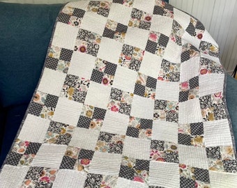 Quilt pattern, Beginner 4-Patch (PDF Download 37x46 inch )