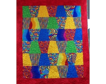 Tumbler Quilt Block PDF Pattern, Baby Quilt (36" x 43")
