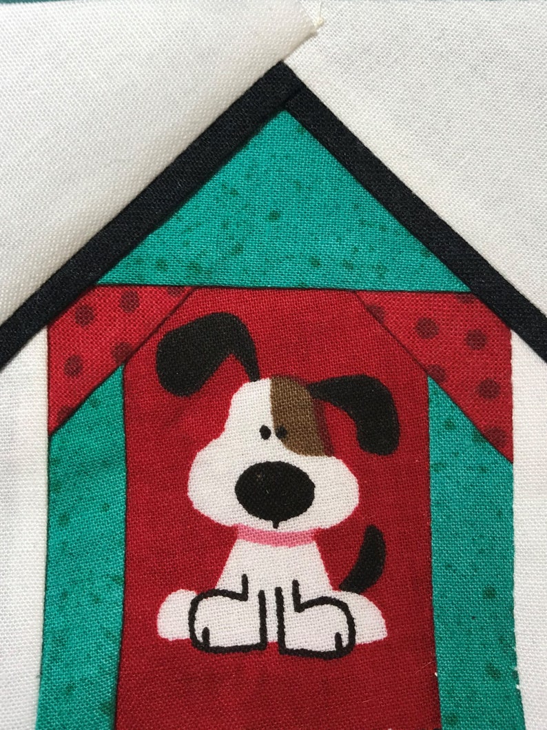 PDF Quilt Pattern Paper Pieced Dog Houses for Dog Lovers Etsy