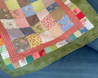 Quilt Pattern, EASY baby size 36 1/2" x 41", charm pack friendly pdf download