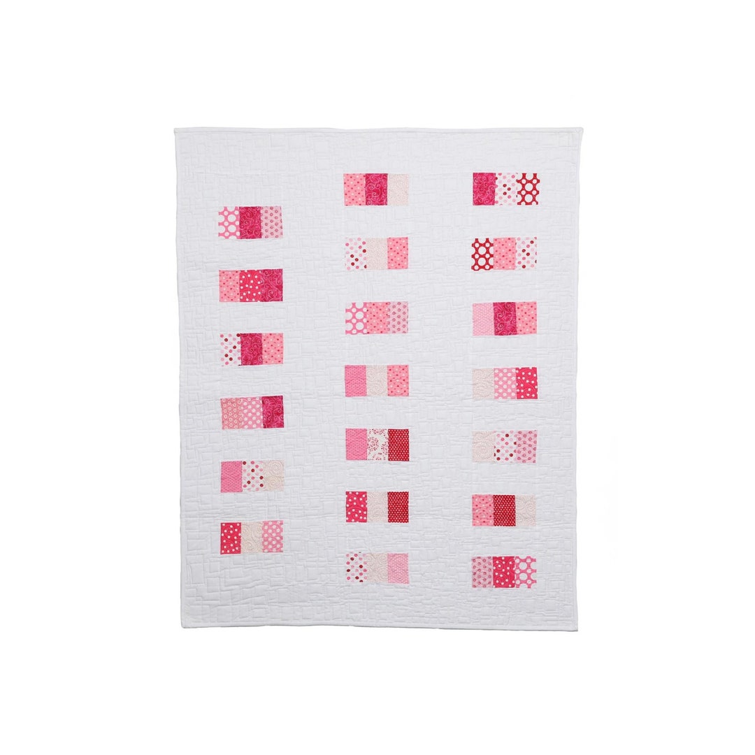 PDF Easy Baby Quilt Pattern for Beginners, Crib Size 46 X 37 Step by