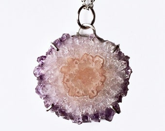 Amethyst Star with All Seeing Eye, third eye, evil eye, purple gemstone, raw stone