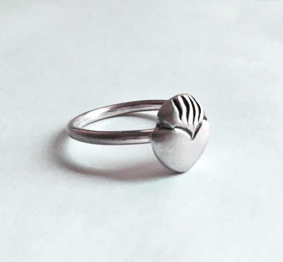 flaming heart ring