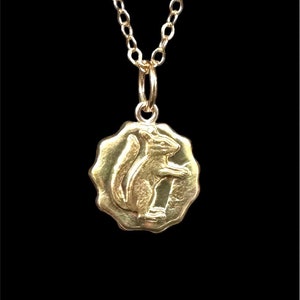 Chipmunk Gold Charm, 14K