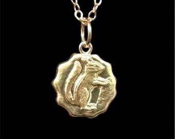 Chipmunk Gold Charm, 14K