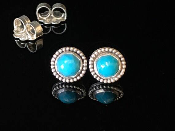 Mehindi Round Faceted Stud Earrings | 8mm Mehindi Round Faceted Stud Earrings | 8mm