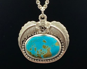 Botanical Turquoise Pendant