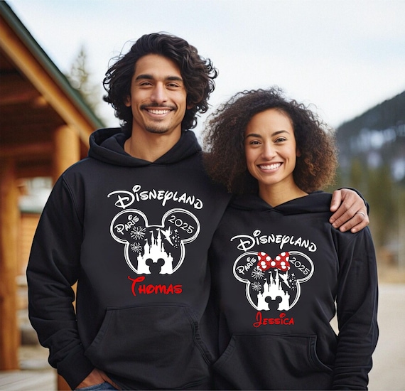 Personalised Disneyland 2025 Hoodies, Disney Family Hoodies, Disney Hoodie, Disneyland  Paris Hoodie, Mickey and Minnie Hoodies, Disney Top - Etsy