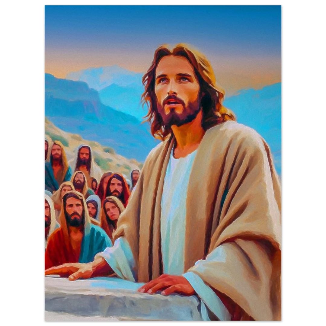Jesus Sermon on the Mount Premium Matte Print - Etsy