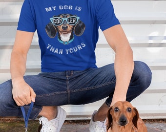 Funny Dachshund T-Shirt: Cooler Dog with Sunglasses Tee