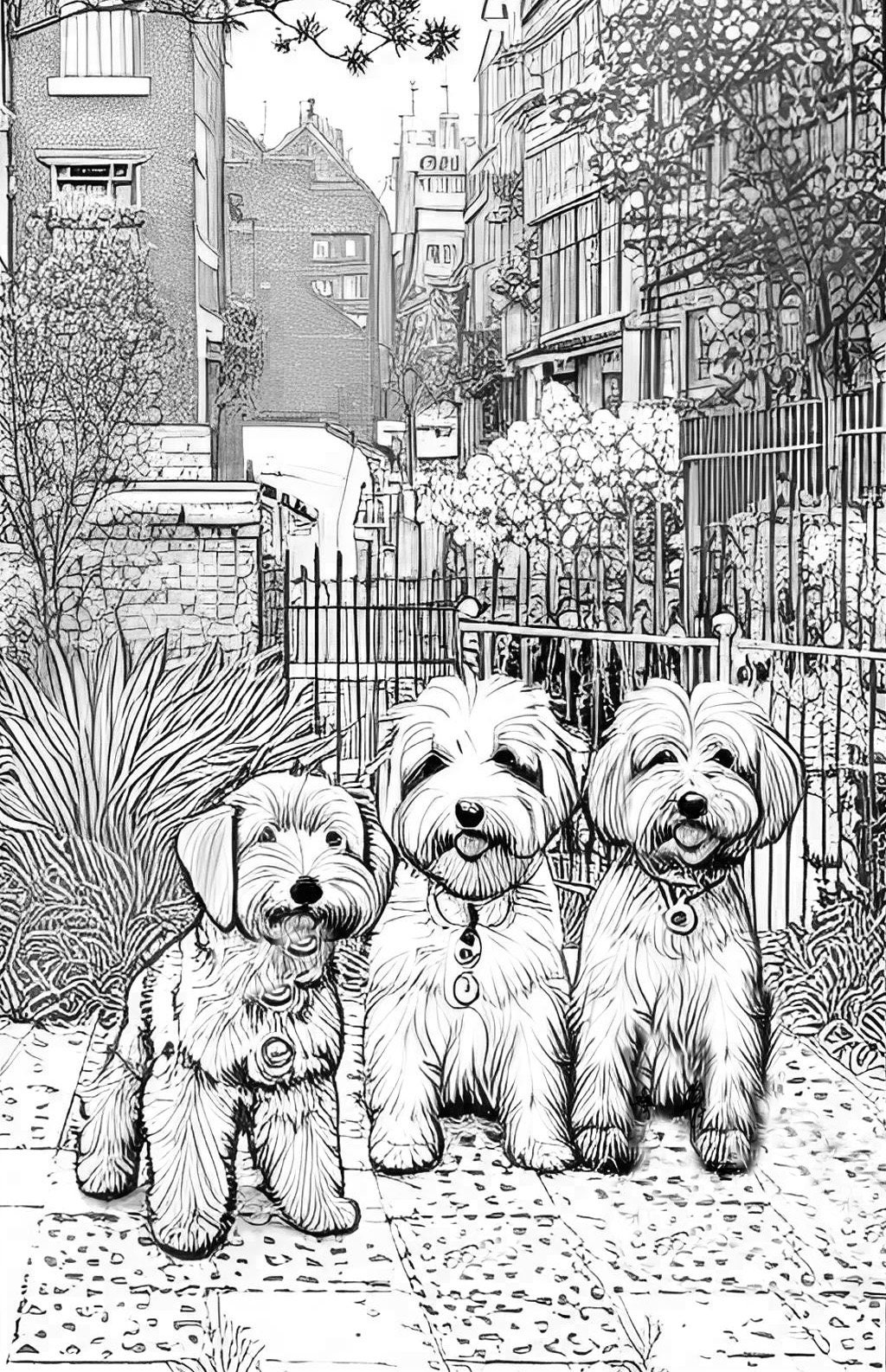 Complex Dog Coloring Book: Fluffy Puppy Breeds (digital Prints) - Etsy