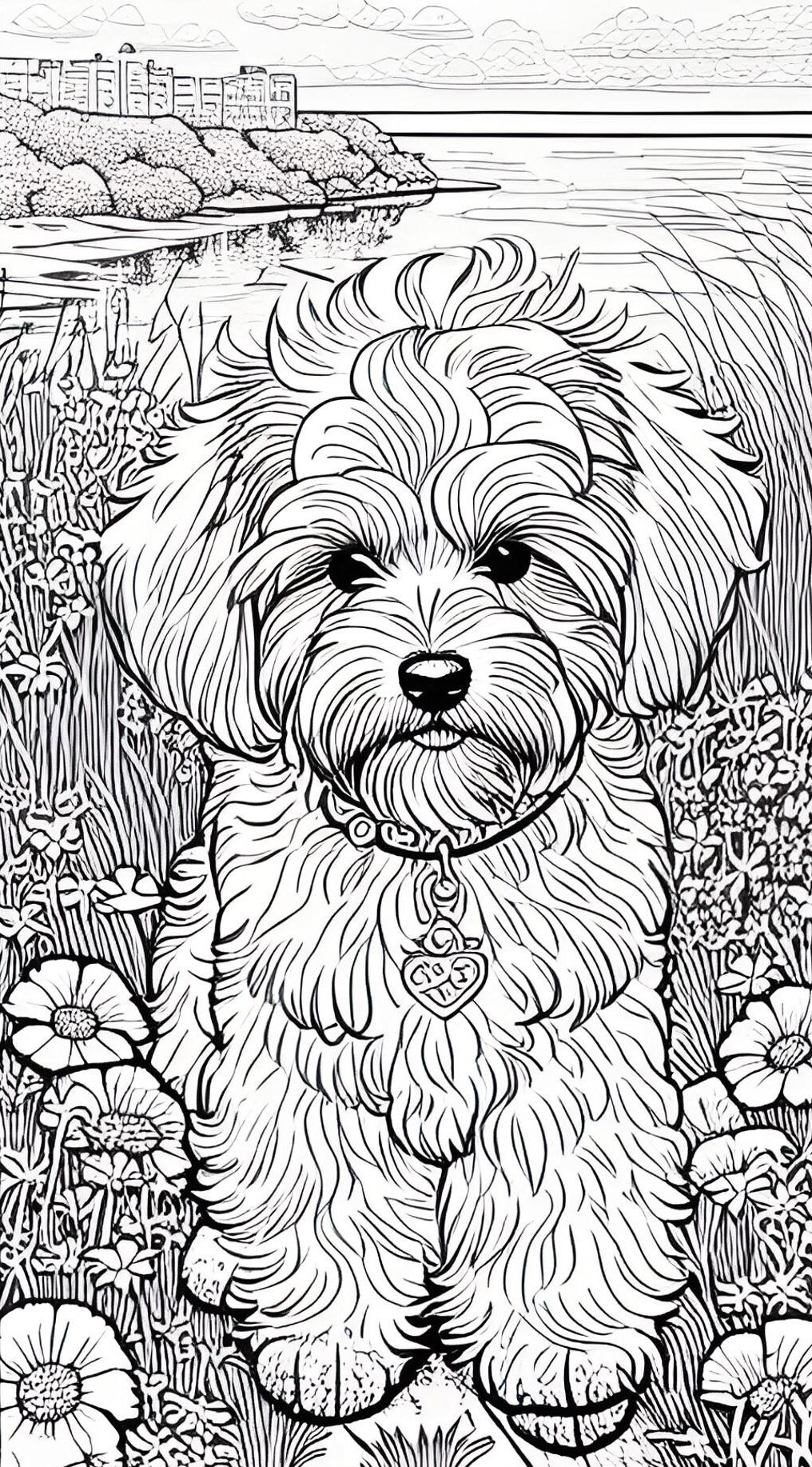 Hard to Color Doodle Dogs, Print Your Own Coloring Pages, Printable Dog ...