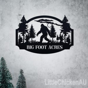 Custom Bigfoot Metal Sign Wall Art, Sasquatch Metal Signs, Bigfoot Mountain Metal Sign, Bigfoot Yard Decor, Cabin Decor, Cottage Decoration