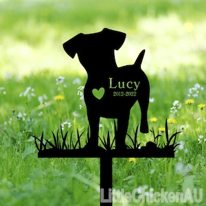 Jack Russell Memorial Stake Sign Custom, Pet Loss Gift,Pet Grave Markers Sign, Jack Russell Sign With Stake,Sympathy Sign, Remembrance Stake