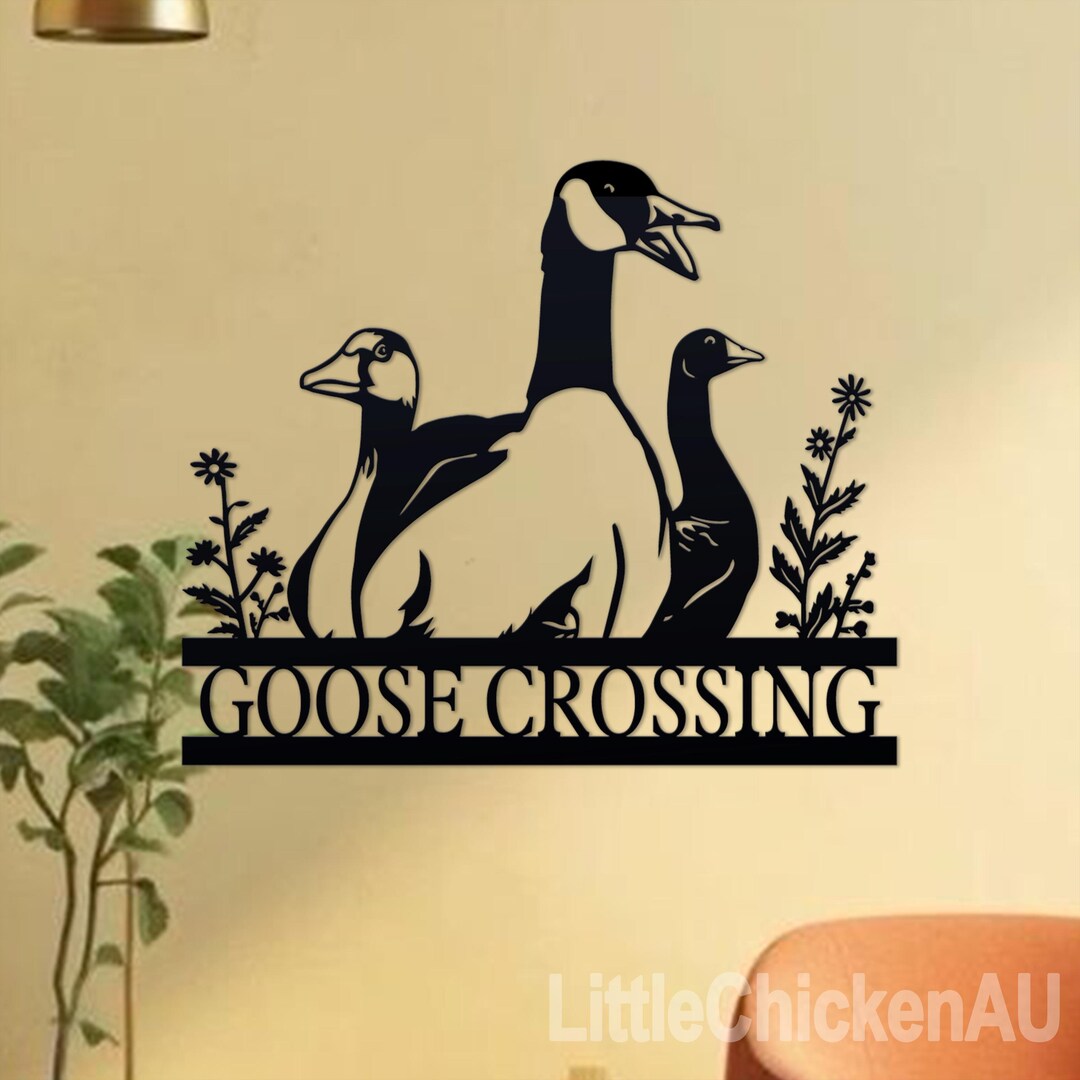 Custom Goose Family Metal Art, Personalized Goose Sign, Goose Lover ...