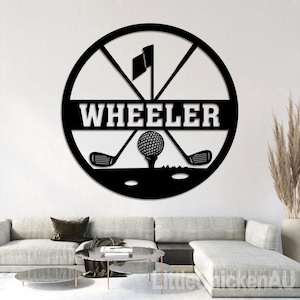 Personalized Golf Name Metal Sign, Golf Sign, Bar Sign, 19th Hole, Custom Golf Sign, Man Cave, Home Bar, Game Room Sign, Fathers Day, Golfer