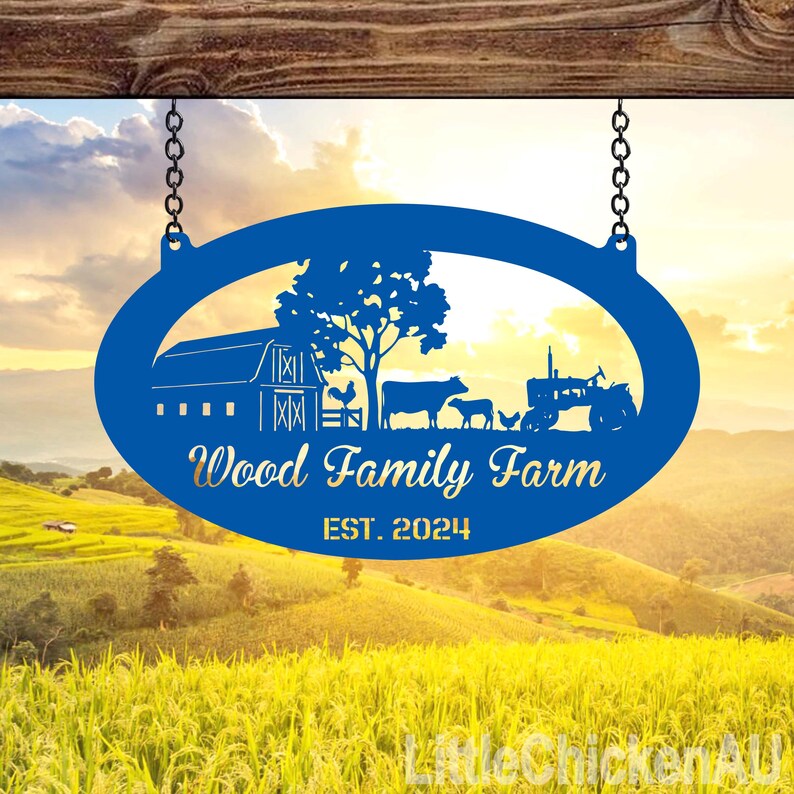 Custom Metal Barn Sign,metal Farm Sign Name Sign,large Metal Name Sign ...
