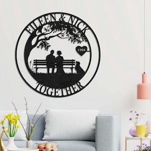 Personalized 40th Anniversary Gift for Parents, 40 Years/Any Year Anniversary Sign, Ruby Anniversary Gift Wedding Anniversary Metal Wall Art