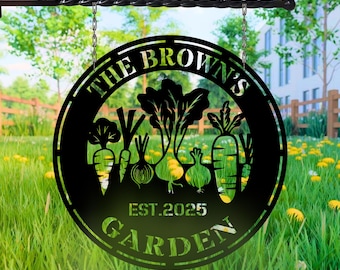 Personalized Vegetable Garden Decor, Custom Garden Sign, Farmhouse Decor for Garden or Shed, Gardener Gift,Vegetable Garden,Mothers Day Gift