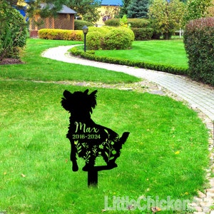 Personalized Yorkshire Terrier Dog Memorial Stake, Yorkshire Terrier Sign, Metal Stake, Sympathy Sign, Pet Grave Marker, Remembrance Stake