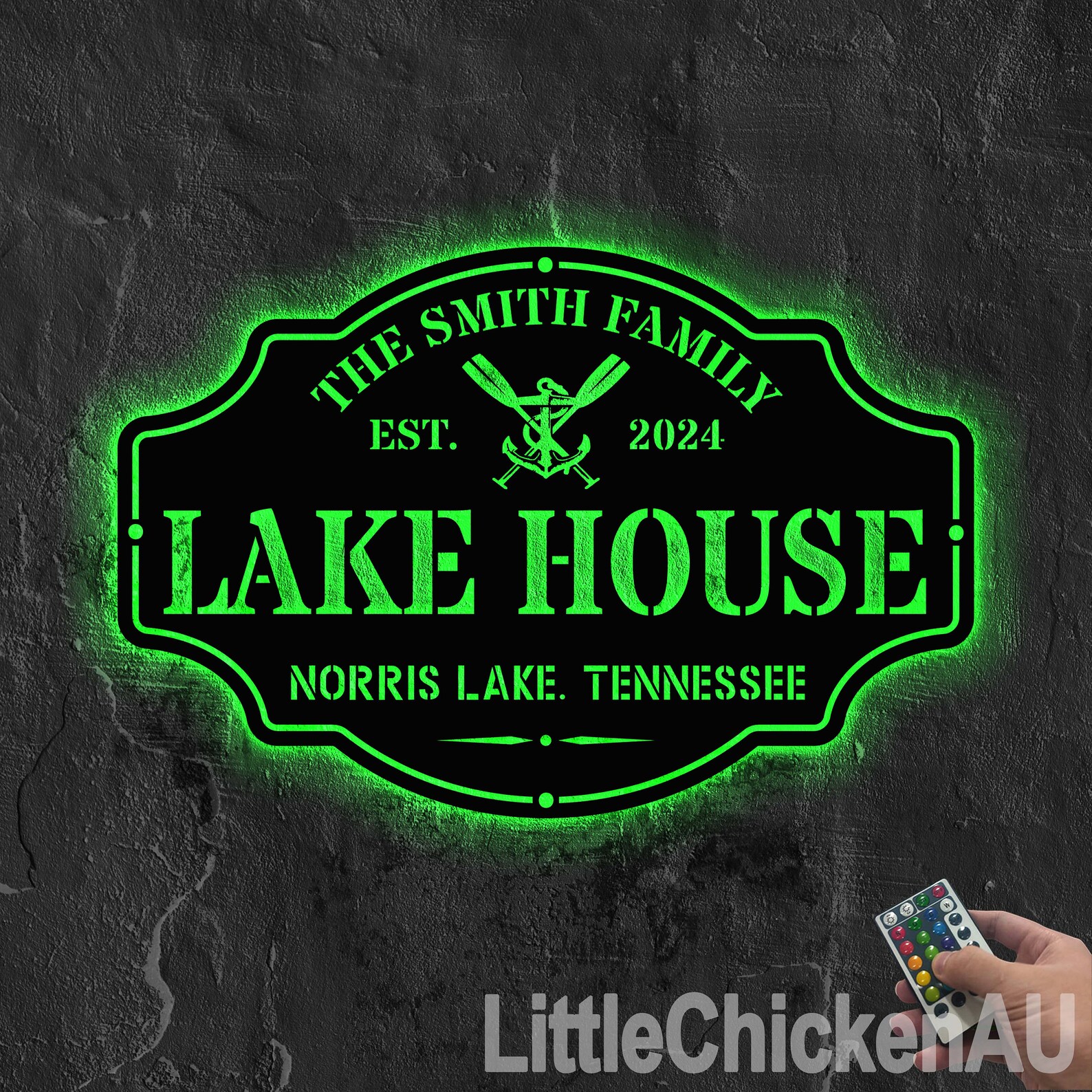 Lakehouse Sign, Personalized Custom Backyard Metal Sign, Lakehouse Gift ...