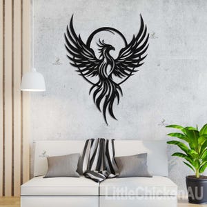 Phoenix Metal Sign, Phoenix Wall Art, Indoor Decor, Metal Sign Art, Phoenix Wall Decor, Phoenix Decoration, Indoor decor, Room Decoration