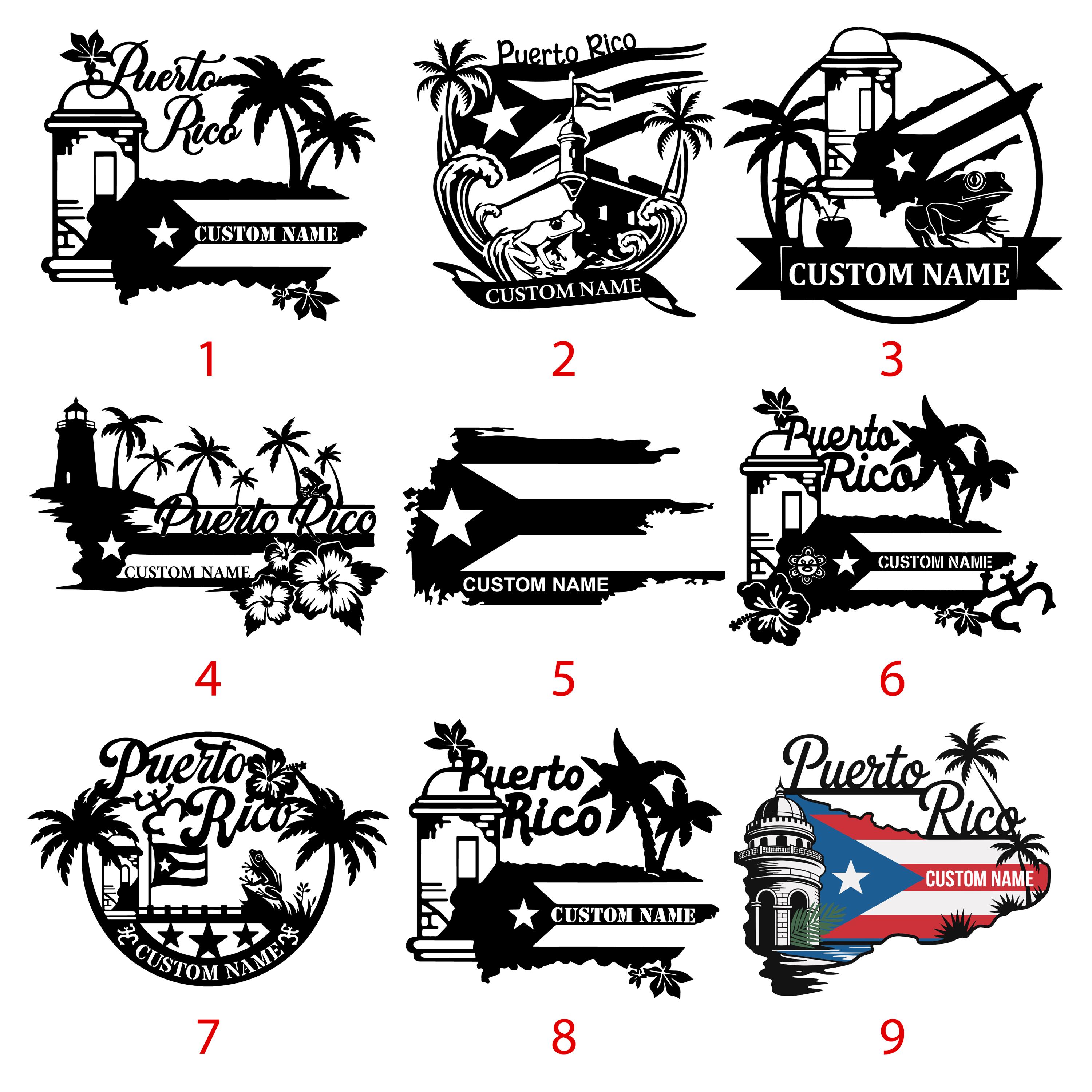 Puerto Rico Custom Metal Sign, Personalized Island Decor,puerto Rican ...