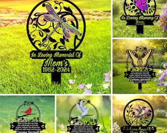 Custom Cemetery Grave Marker, Personalized Memorial Garden Decor, In Loving Memory Sign, Sympathy Gift, Funeral Gift , Cemetery Decoration