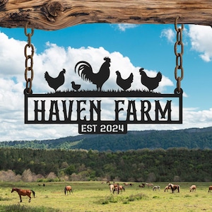 Personalized Metal Barn Sign, Metal Farm Name Sign, Large metal name sign, Ranch metal sign, Farmville metal,Farmhouse Decor,Gift For Farmer