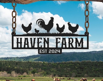 Personalized Metal Barn Sign, Metal Farm Name Sign, Large metal name sign, Ranch metal sign, Farmville metal,Farmhouse Decor,Gift For Farmer