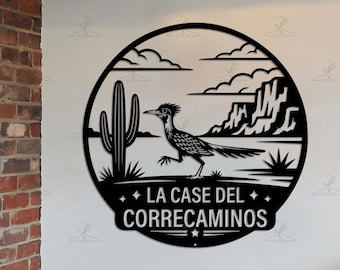 Personalized Roadrunner Metal Sign, Roadrunner Lover gift, Roadrunner sign, Roadrunner Wall Art, Southwest Desert bird,Hanging Outdoor Decor
