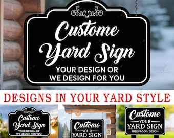 Personalized Metal Outdoor Sign,Personalized Aluminum Yard Sign with Stake,Fully Customizable Lawn Marker for Home,Business,Events,Yard Sign