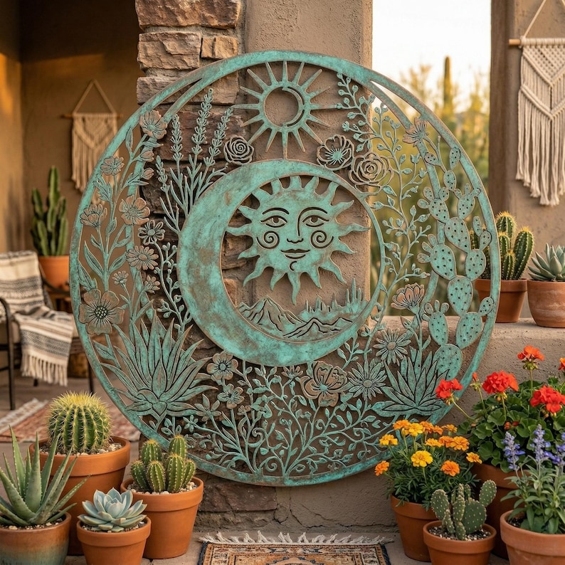 Best HD Pictures about  Sun And Moon Outdoor Wall Decor  with No AI Images