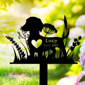 Dachshund Memorial Stake Sign Custom, Pet Loss Gift, Pet Grave Markers Sign, Dachshund Metal Sign With Stake,Sympathy Sign,Remembrance Stake