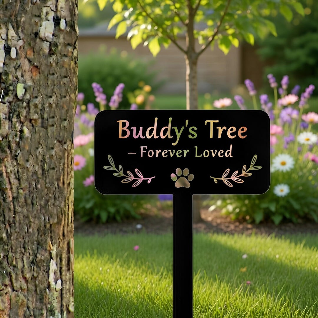 Custom Pet Memorial Garden Stake, Personalized Dog Cat Grave Marker ...