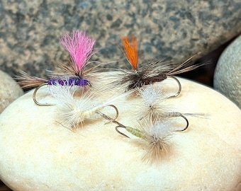 Hand Tied Parachute Dry Flies – Set of 6, High Visibility