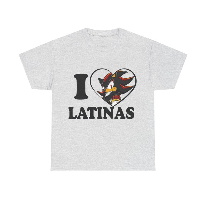 T-shirt I Love Latinas, anime-schaduwontwerp afbeelding 2