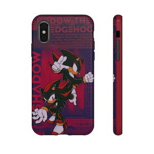 Shadow the Hedgehog Phone Case - Tough Cases for Gamers, Geek Gifts, Halloween, Birthday, Gaming Accessories, Retro Style